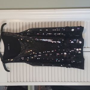 Apt 9 black sequined sleeveless top.  Size M